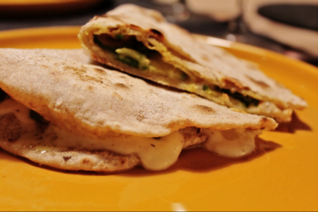 piadine fatte in casa condite